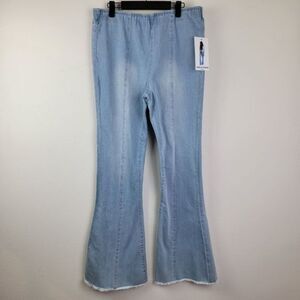 Ashley Mason blue bell bottoms denim jeans